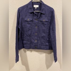 NWT MICHAEL STARS Jean Linen Jacket